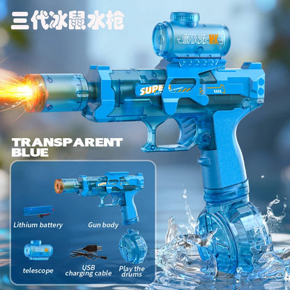 Elektryczny Pistolet na Wodę z Automatycznym Trybem i Podświetleniem